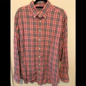 Authentic Burberry Pink Nova Check Pattern Long Sleeve